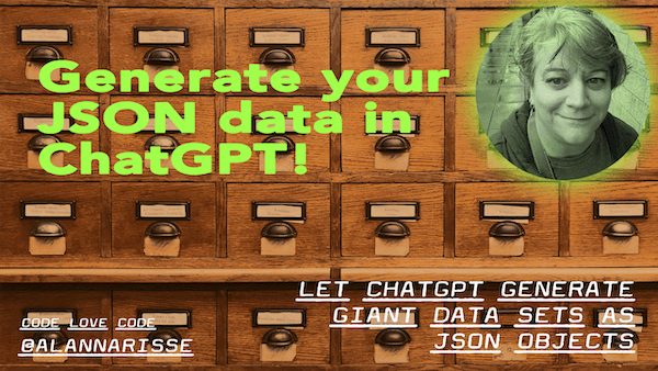 link to a tutorial video on Generating JSON data in ChatGPT